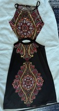 Womens Boho Cut Out Dress Size Small Pre-Owned