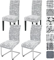 Stretch Stuhlhussen 4Er Set Jacquard Stuhlbezug FüR SchwingstüHle Universal Essz