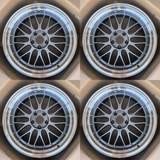 Hyper Black Machined Lip Bbs Lm Style Wheels 19x8.59.5 3330 5x114.3 Cb73.1