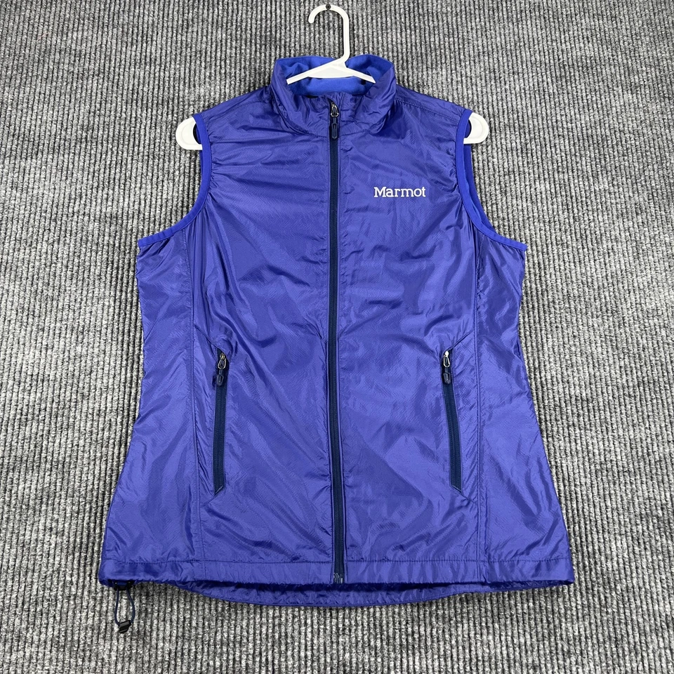 Chaleco cortavientos Marmot para mujer mediano G56170 bolsillos con cremallera ligero al aire libre Foto 3 de 4