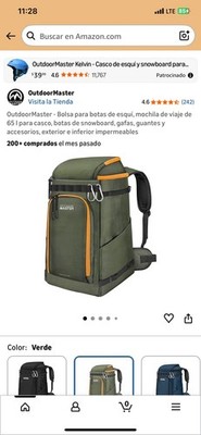 Ski Boot Bag, 65L Snowboard Boots Travel Backpack for Helmet, Ski Shoes, Goggles