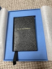 Smythson 'The Wee' ,"In A Nutshell" black Panama Pocket Notebook