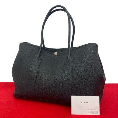 HERMES Garden Party PM Tote Bag Negonda schwarz 200-2