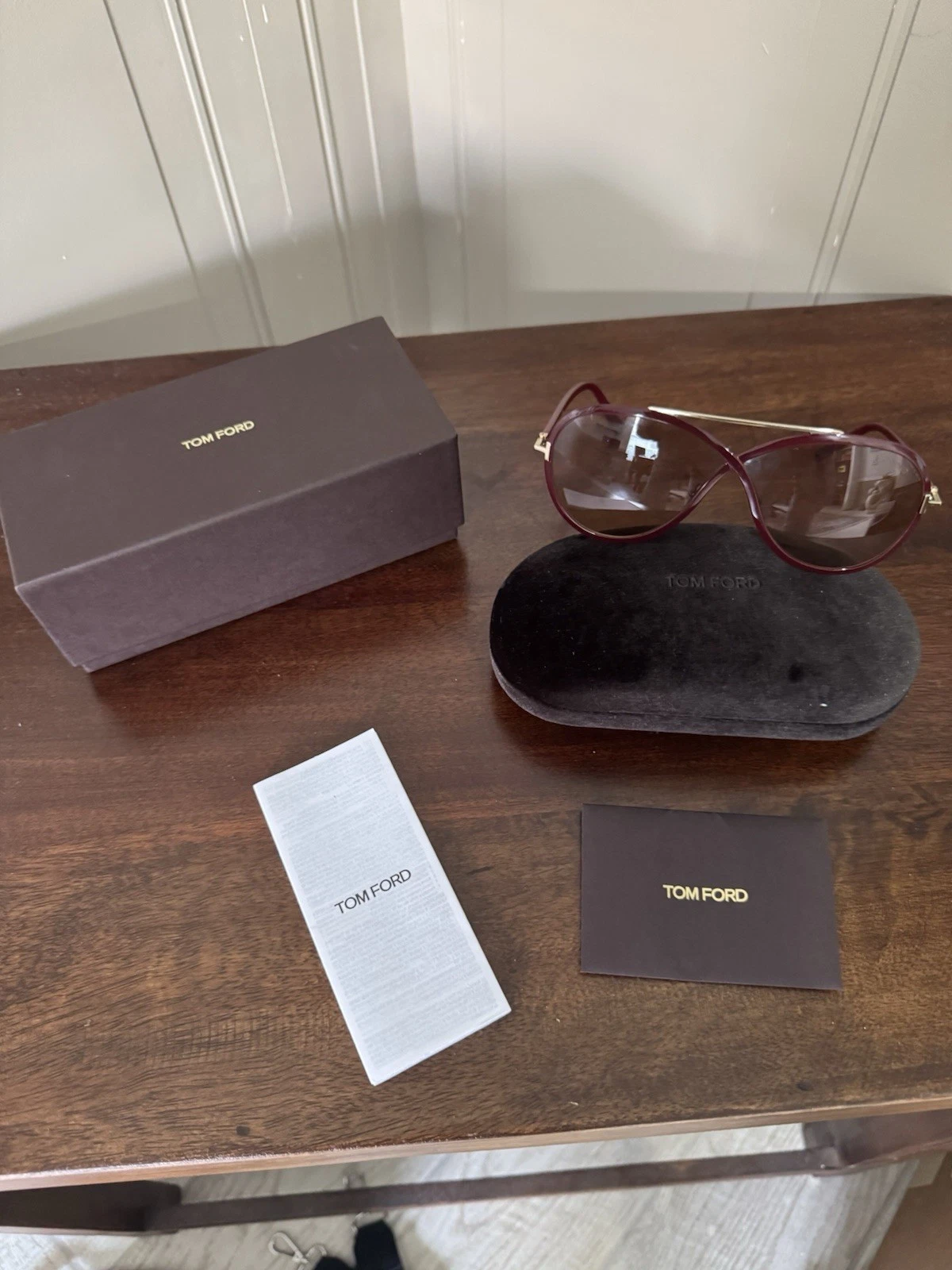 Tom Ford — TOM FORD RICKIE FT1007 69E SHINY BORDEAUX SUNGLASSES WOMAN