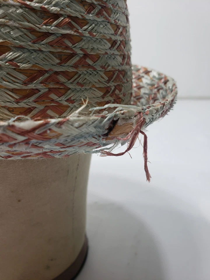 Kangol 9503BC Azul Baobab Trenzado Paja Trilby Fedora Talla Grande Hecho en China Foto 3 de 4