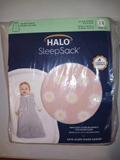 HALO SleepSack micro fleece daisy sleep sack sz L 12 to 18 Months Tog 1.0