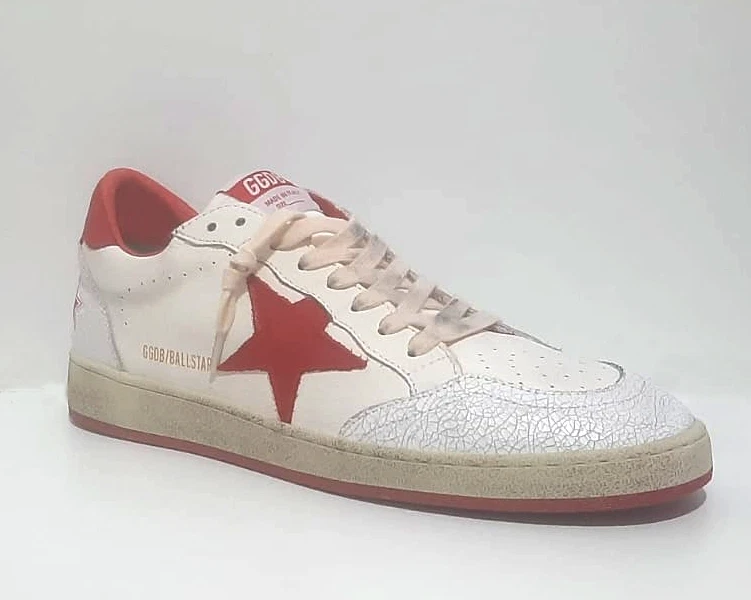 GOLDEN GOOSE Gol Goose Ballstar White RedStar 39EU 5UK 6US