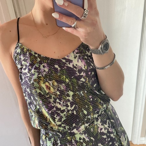 Vestido Blusa Lululemon Floral Sin Mangas Cuello en V 4 - Imagen 3 de 9