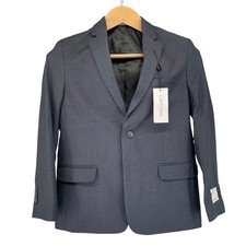 Calvin Klein Kids Boys 12 Husky Dark Gray Suit Blazer Jacket New With Tags 99.50