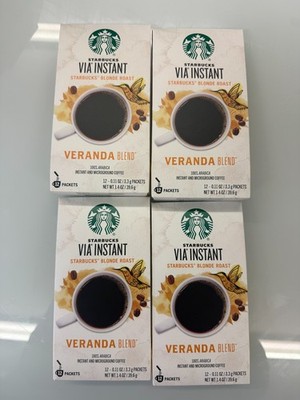 Starbucks VIA Instant Coffee Veranda Blonde Roast 48 Pack (4x12) Exp OCT 2026