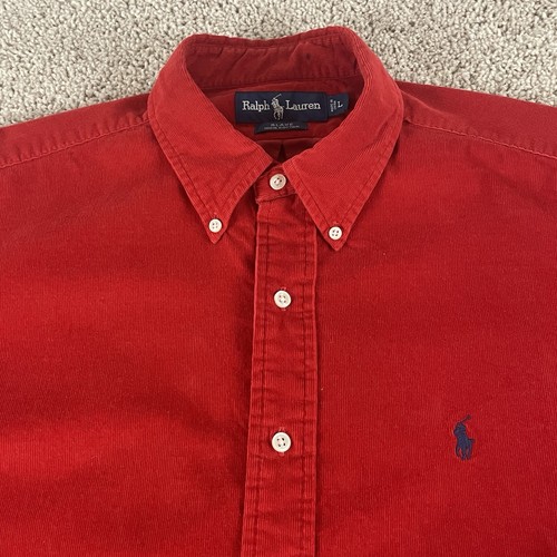 Polo Ralph Lauren Vintage Corduroy Shirt Men’s Large Blake Button Front T291 - Picture 3 of 11