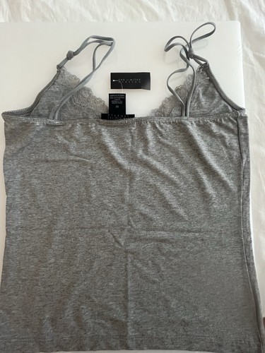 The Limited Camisole Tank Y2K La Perla Hanro Dupe NWT LACE cami Gray Medium - Picture 4 of 5