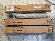 4 Genuine Ricoh Savin Lanier MP C6003 KCMY Toner 841849 841850 841851 841852.