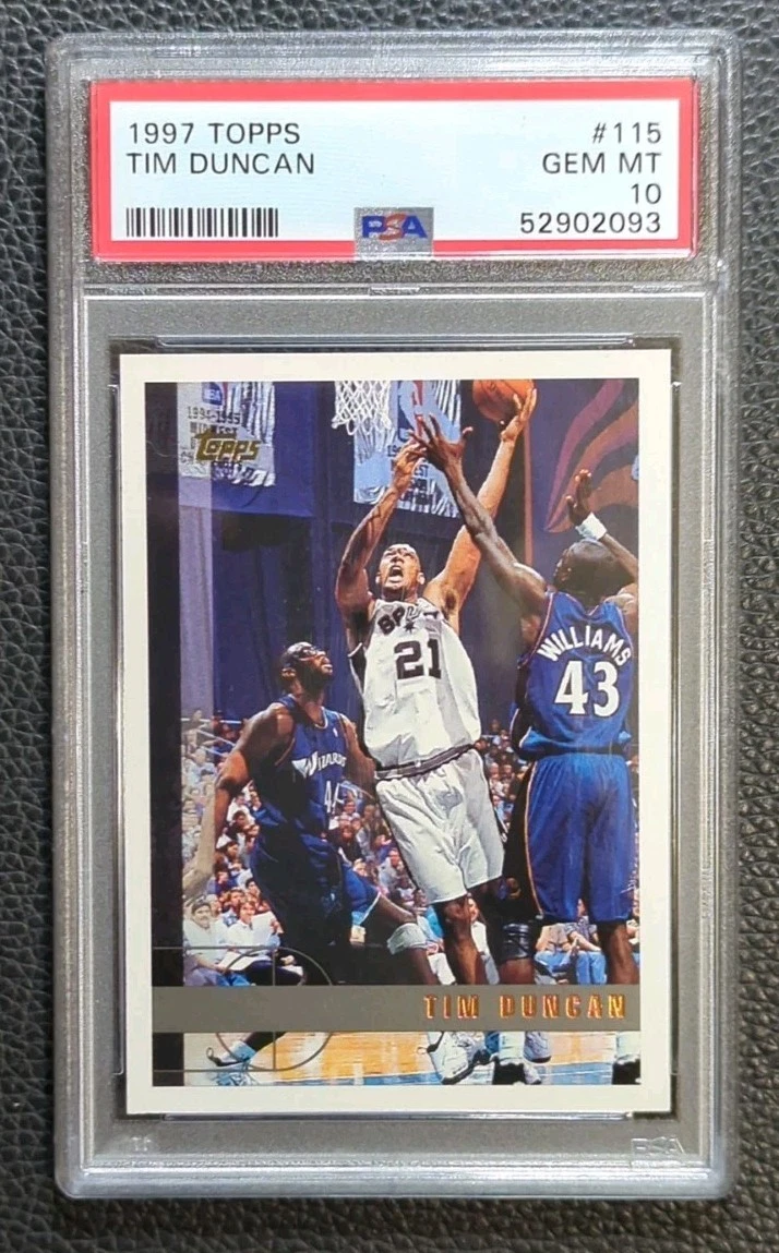 Tim Duncan Basketball Grade 10 Rookie Sports Trading Cards