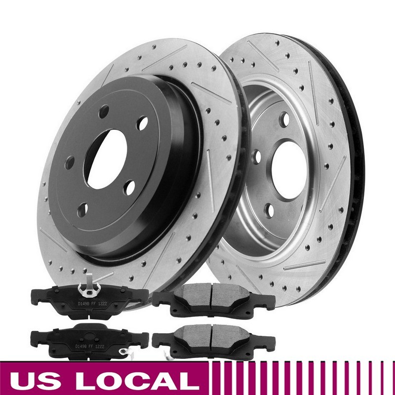 For 11-17 Dodge Durango Jeep Grand Cherokee REAR Brake Rotors Brake ...