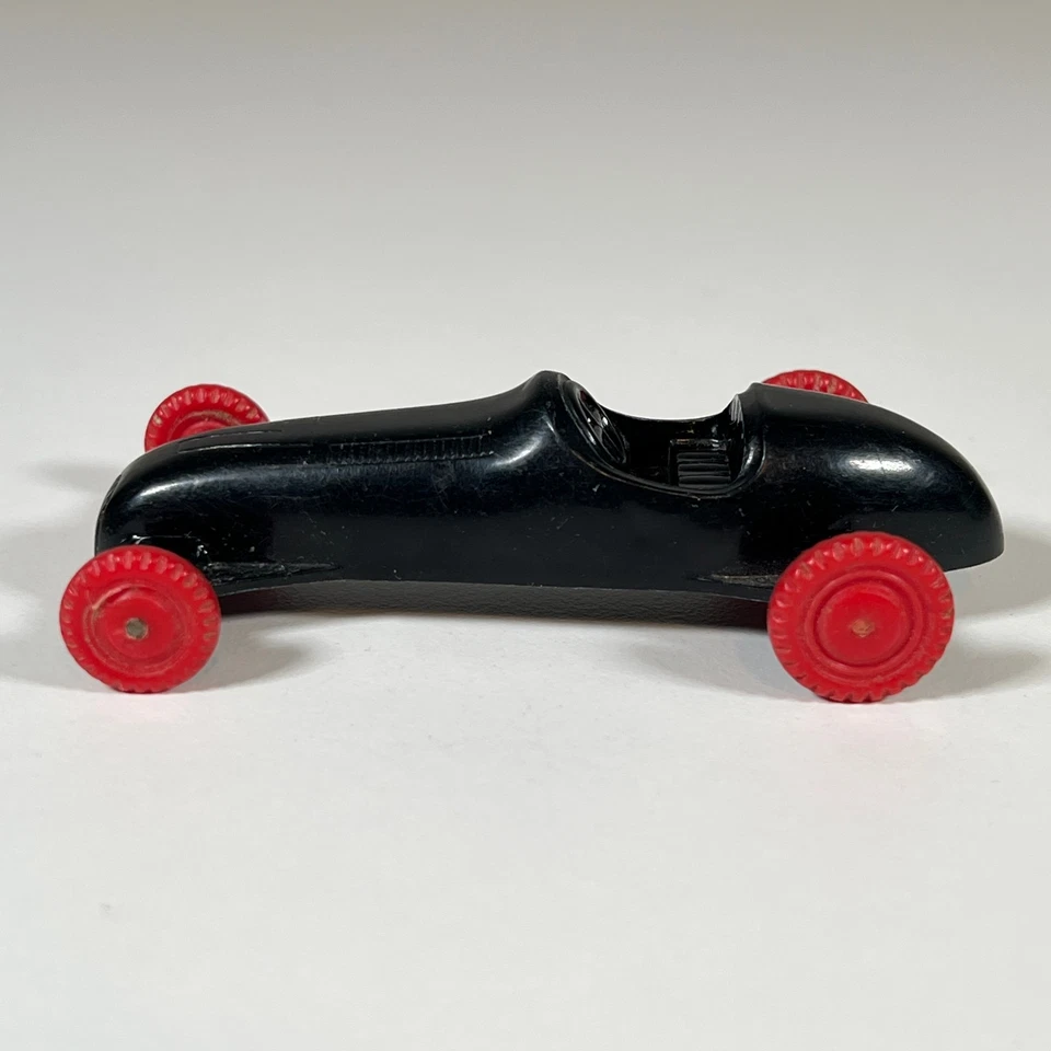 De colección Años 50 Manoil EE. UU. Raro Plástico Negro Streamline Racer #7 Ruedas Rojas 3.5 pulgadas Foto 2 de 4