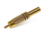 Cinchstecker, Metall, Vergoldet, Schwarze Kennung