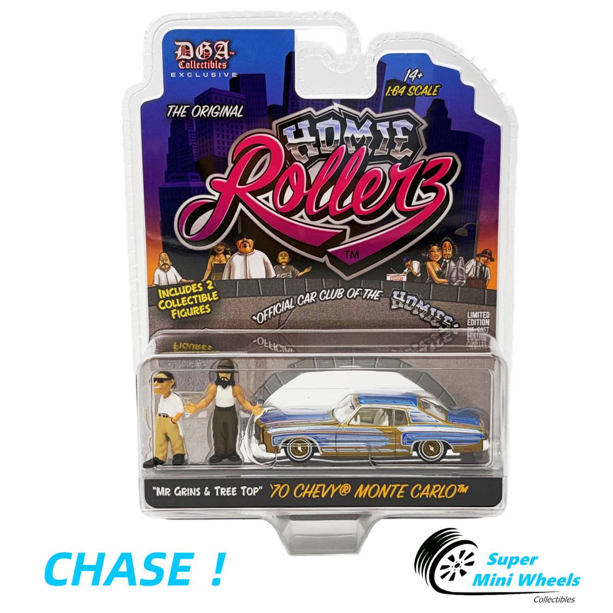 CHASE ! Greenlight x DGA 1:64 Homie Rollerz '70 Chevy Monte Carlo