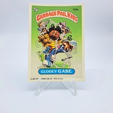 1986 Garbage Pail Kids Glooey Gabe #123a OS3 Sticker Puzzle Back GPK