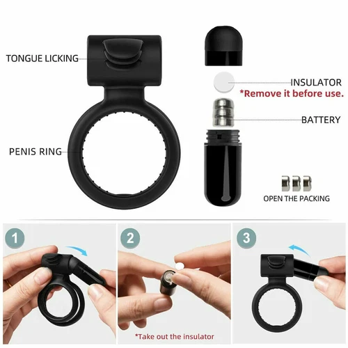 Men Penis Cock Ring Vibrator G-spot Dildo Massager Sex Toys For Women Couples - Picture 7 of 14