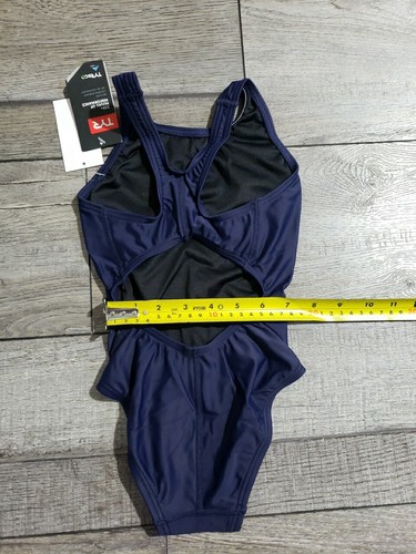 TYR Girls' Tyreco Maxfit Swimsuit Sz 20, Navy, Kids Child - Picture 4 of 7