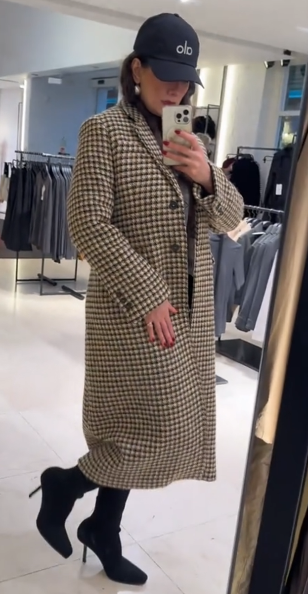 ★ZARA★Long Check Coat ZW COLLECTION★Cream Yellow ☆ZARA☆Long Check Coat ZW COLLECTION☆Cream Yellow Zara ZW