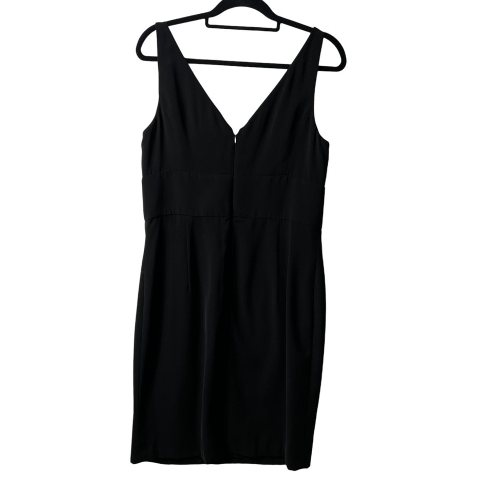 Ralph Lauren Black Cascade Ruffle Pencil Dress Sleeveless women’s size