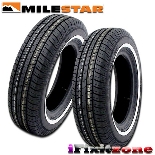 2 Milestar MS775 Touring P225/75R15 102S WW White Wall All-Season M+S ...