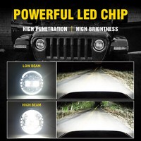 Halo LED Headlights Combo for Jeep Wrangler JL Gladiator 2018 19 2020 2021 2022 2