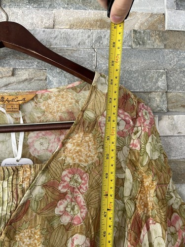 NWT April Cornell Gold Beatrice Dress Floral Size Small Maxi - Picture 7 of 10