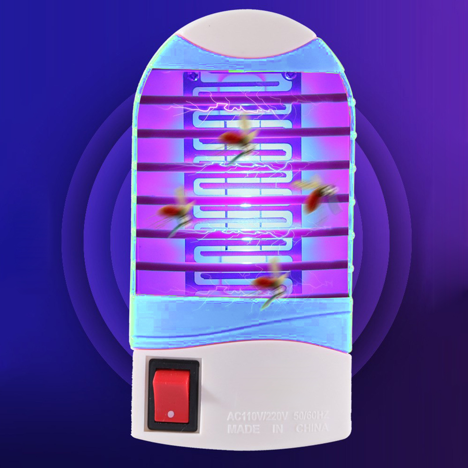 Pest Repellent Low Noise Energysaving Mini Led Mosquito Trap Light Abs