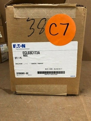 Eaton ECL03C1T3A 30amp nema1 3-pole lighting contactor