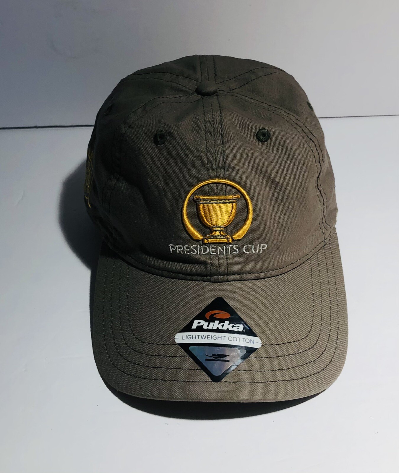 Presidents Cup Golf Hat Cap Men's Grey Pukka Adjustable Strap Back One Size