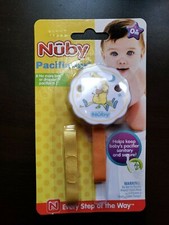 INFANT NUBY PACIFINDER GIRAFFE MONKEY CLIP WITH RIBBON 0 MONTHS NWT BPA FREE