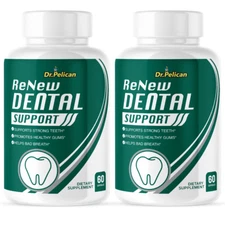 ReNew Dental Support- Gum & Tooth Support- 2 Bottles- 120 Capsules