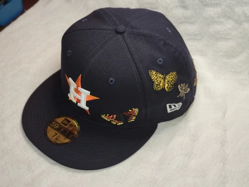 New Era Hat Houston Astros Felt Collection 7 3/4 Fitted Club Cap Sold Out 