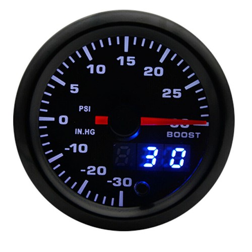 Manomètre Turbo 7 Couleurs Led 52Mm Universel Avec Capteur - Picture 8 of 10