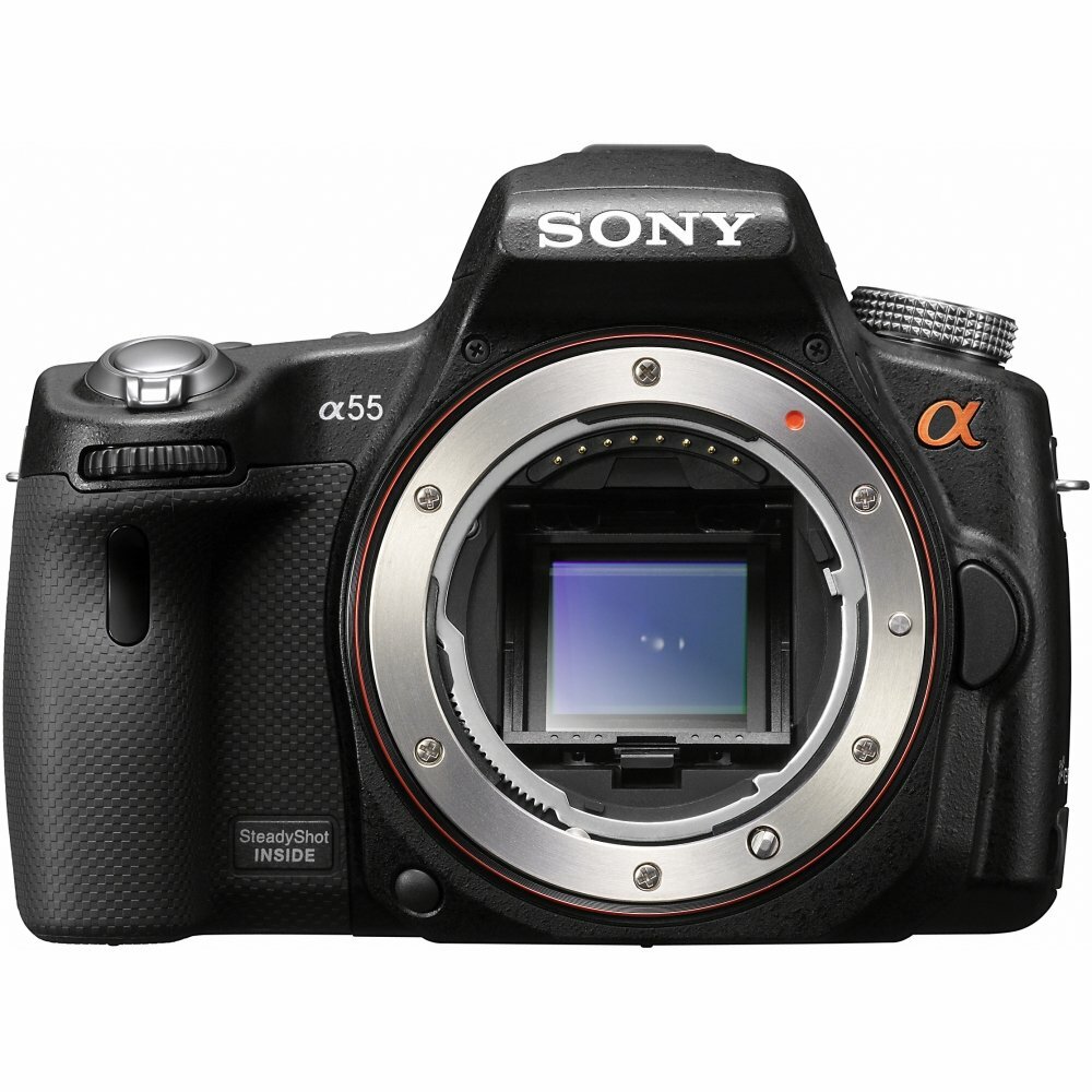 SONY Alpha SLT-A55 16.2 MP DSLR Camera - Black-Kit w/ 2 SONY Lens 