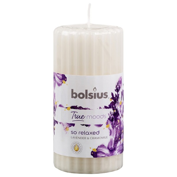 Bolsius True Moods Duft-Stumpenkerze Geriffelt 120X58 Mm So Relaxed (1 StüCk)-image