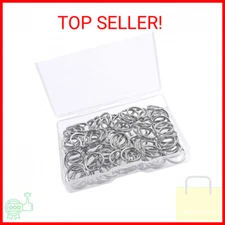 100 Pcs Split Ring, Small Key Rings Bulk Split Keychain Rings DIY Craft Metal Ke