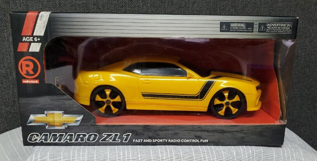 Radio Shack Yellow Chevrolet Camaro ZL1 Remote Control RC Car 118