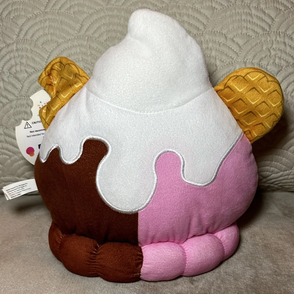 NWT Num Noms Strawberry Pink Chocolate Brown Ice Cream Scoop Bear 10” Plush RARE - Image 2 of 4
