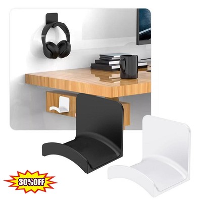 1x Headphone Hanger Under Desk Hook Headset Display Stand Wall Mount Holder