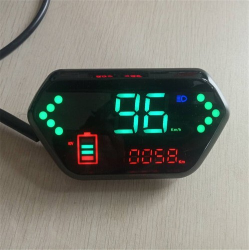 Digital LCD E-Bike Speedometer Odometer For Electric Bicycle Scooter 36V 48V 60V - Picture 3 of 12