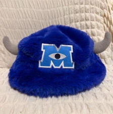 Monsters Inc Bucket Hat cap Blue Horn Fluffy