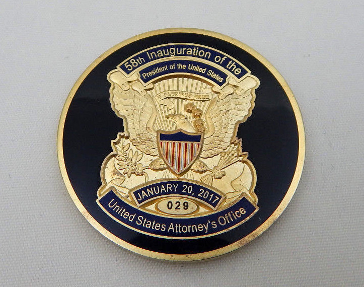 58th INAUGURATION OF THE PRESIDENT 2017 COIN BY THE U.S. ATTORNEY'S