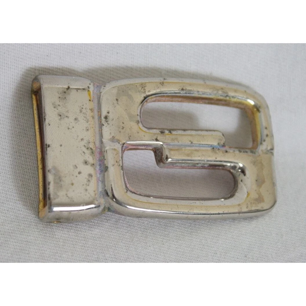 Boucle de ceinture femme Gucci double GG ton argent vintage années 80 MAUVAIS ETAT 