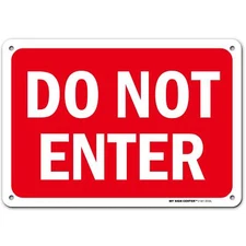 Do Not Enter Sign 7" x 10" 0.40 Aluminum Fade Resistance Indoor/Outdoor Use M...