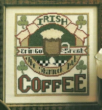 Irish Coffee Shamrock Pub Erin go bragh Ireland Forever Cross Stitch PATTERN
