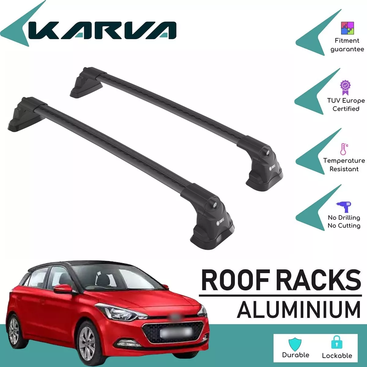 Roof Rack Cross Bars Cross Black 2 Pcs. for Hyundai 20 2014 2020